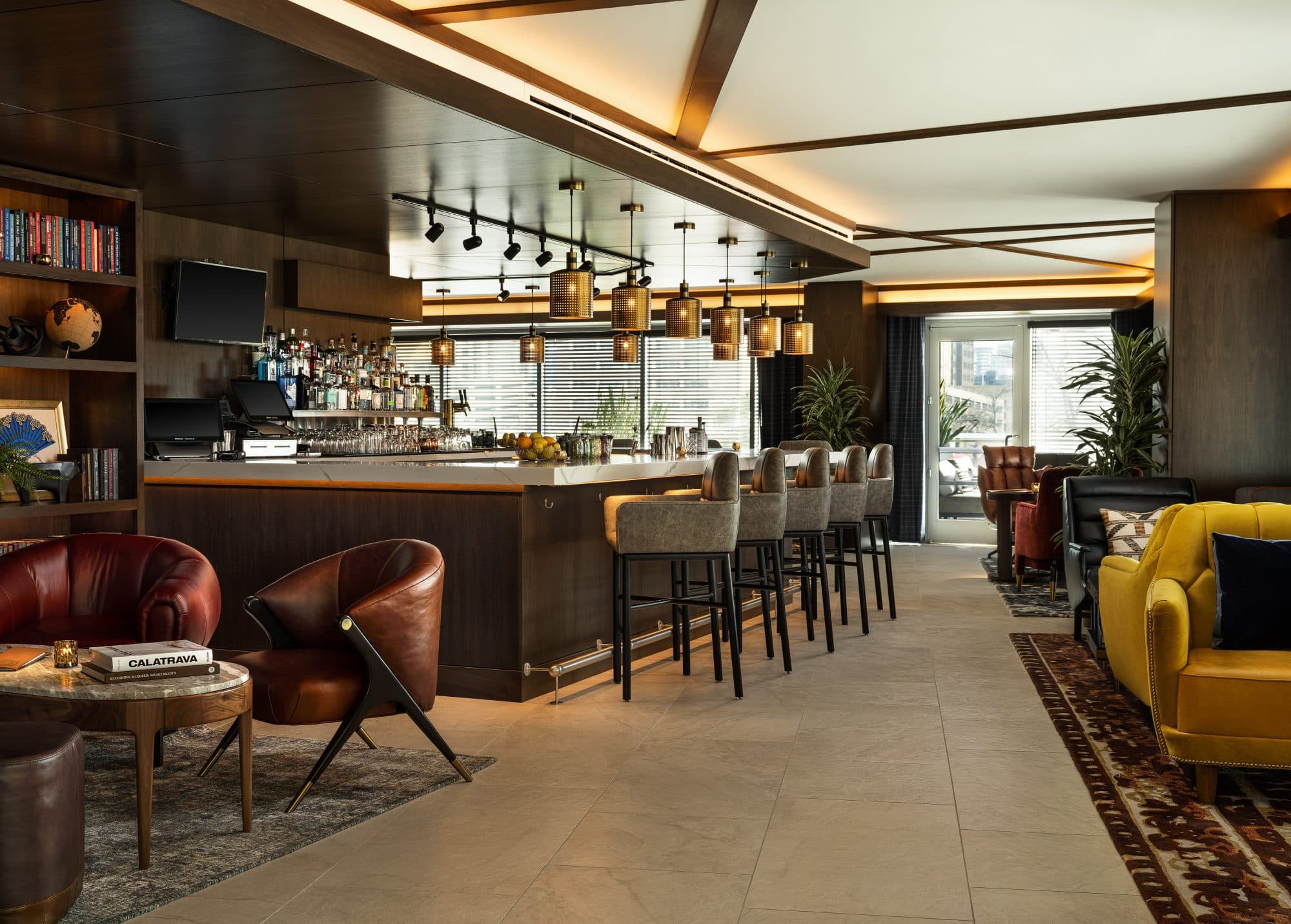 Hotel bar interior