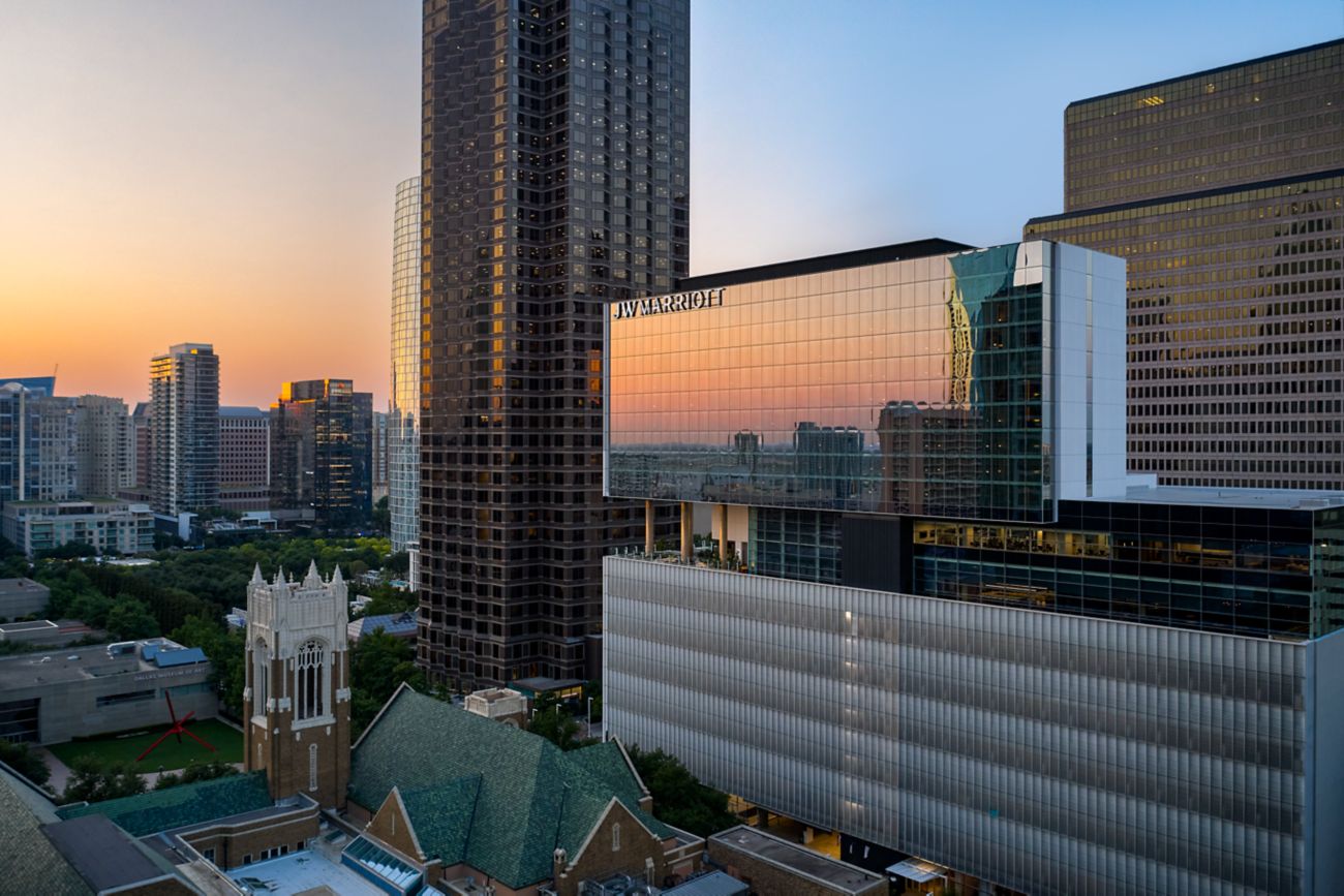 Hotel exterior in the Dallas Arts District